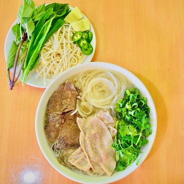 P6. PHO with Rare Steak & Well Done Brisket